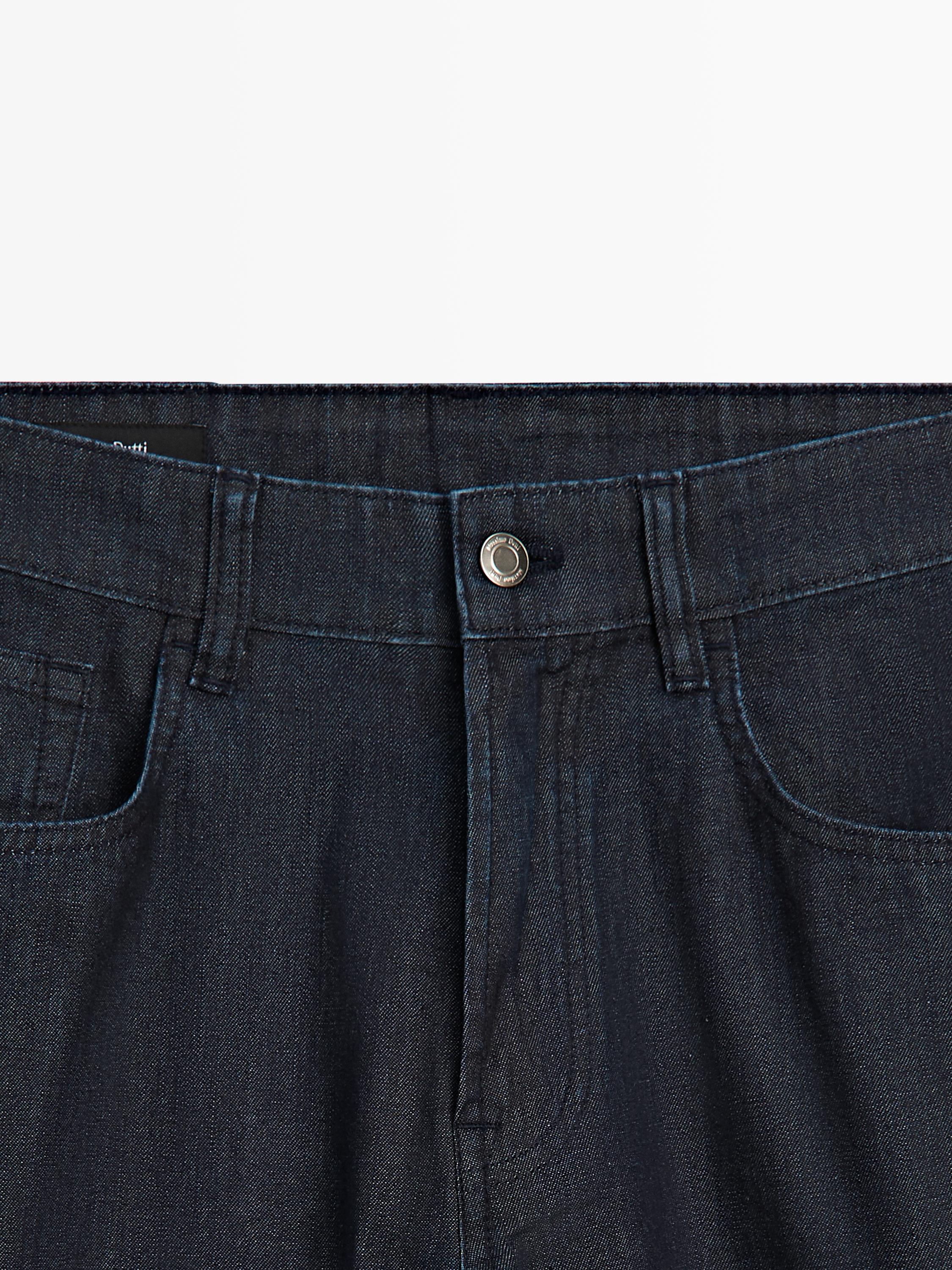 Faux jean tapered fit léger
